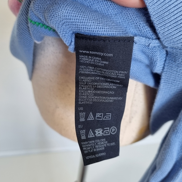 Tommy Hilfiger Blue & Pink Argyle V-Neck Cotton Knit Jumper Size L - Picture 8 of 8